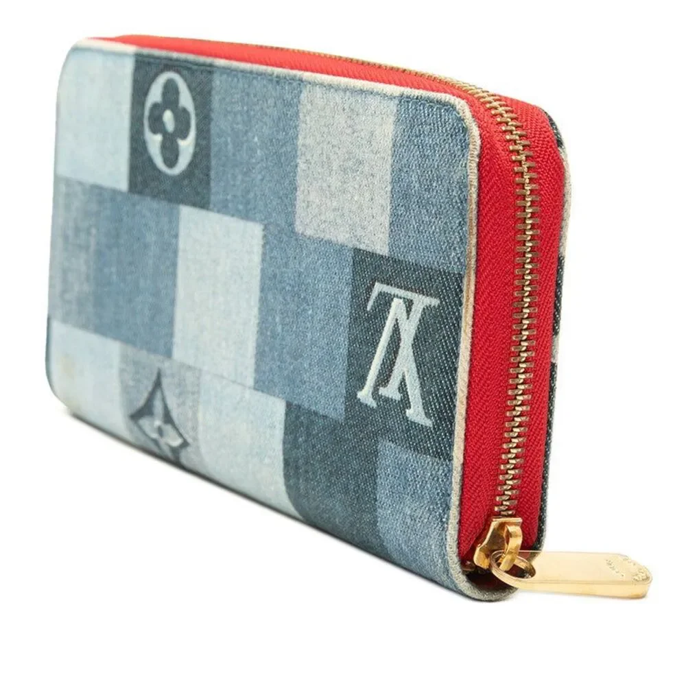 Louis Vuitton Zippy Wallet Patchwork Monogram Denim
